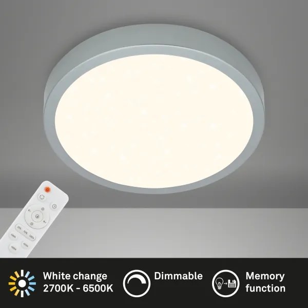 Briloner 3704-014-LED Stmievateľné stropné svietidlo RUNA LED/22W/230V strieborná+DO