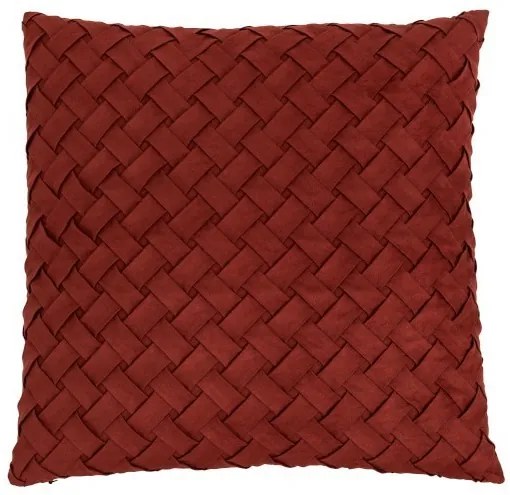 Vínový prepletaný vankúš Rust - 43 * 43 cm