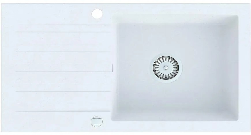 Granitový drez 1K 780x440 biela