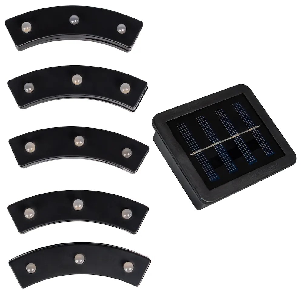 Solárne LED svietidlo Hero, 0,06w, 3000k, b, sada 5ks