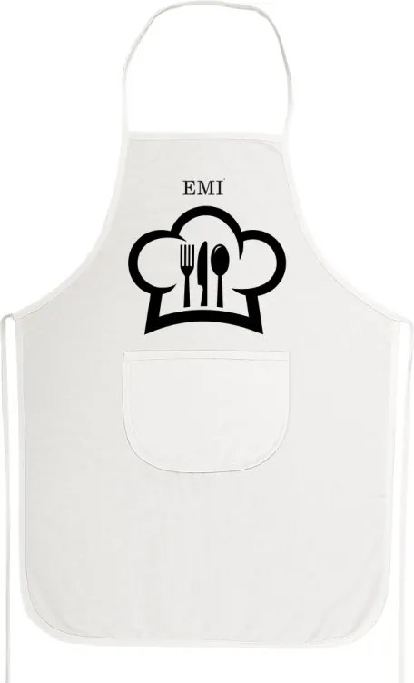 Kuchynská zástera Chef EMI, biela