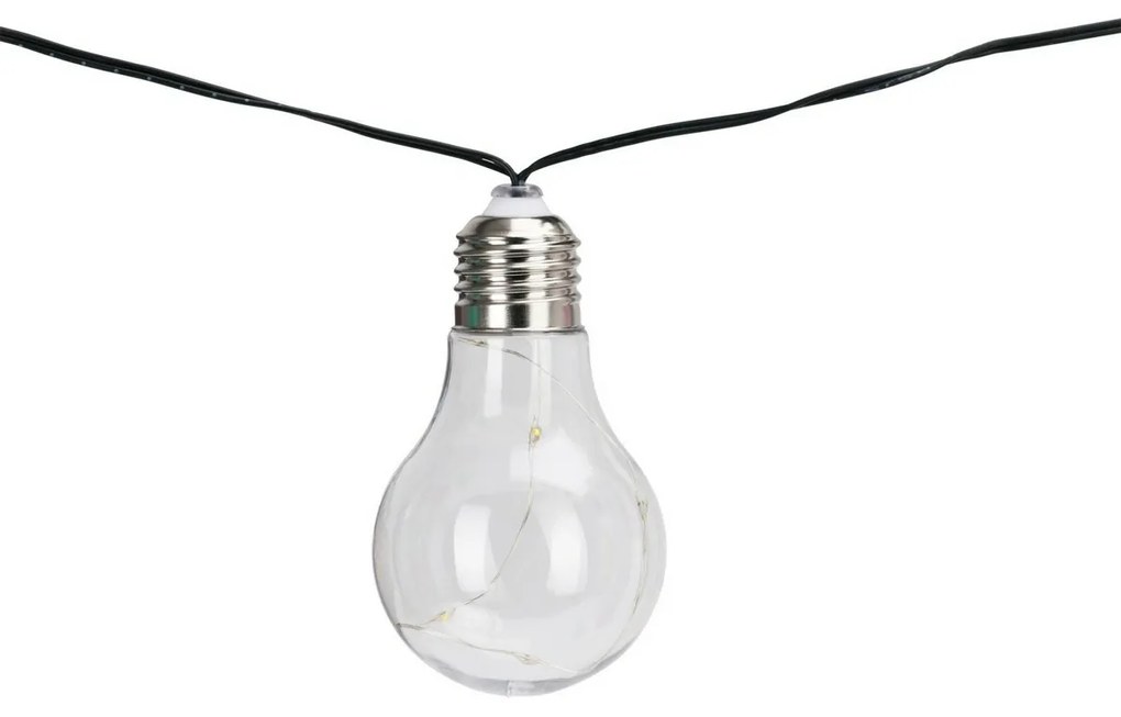 ProGarden Solárna reťaz Žiarovky farebná, 2 m, 10 x 5 LED