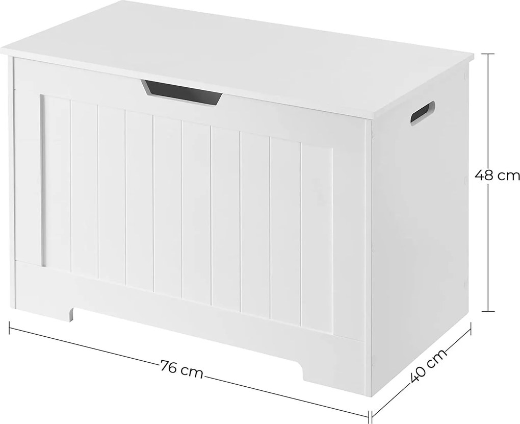 Box na hračky, úložný box, veľká kapacita, biely