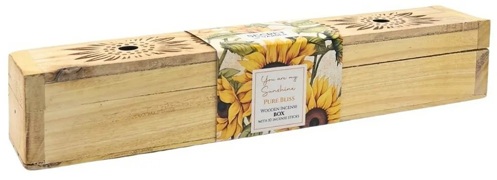 Arome  Secret garden drevená krabička s vonnýmityčinkami Pure Bliss, 10 tyčiniek