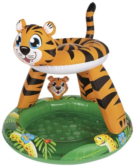 Playtive Detský nafukovací bazén so strieškou (oranžová/zelená )  (100362620)