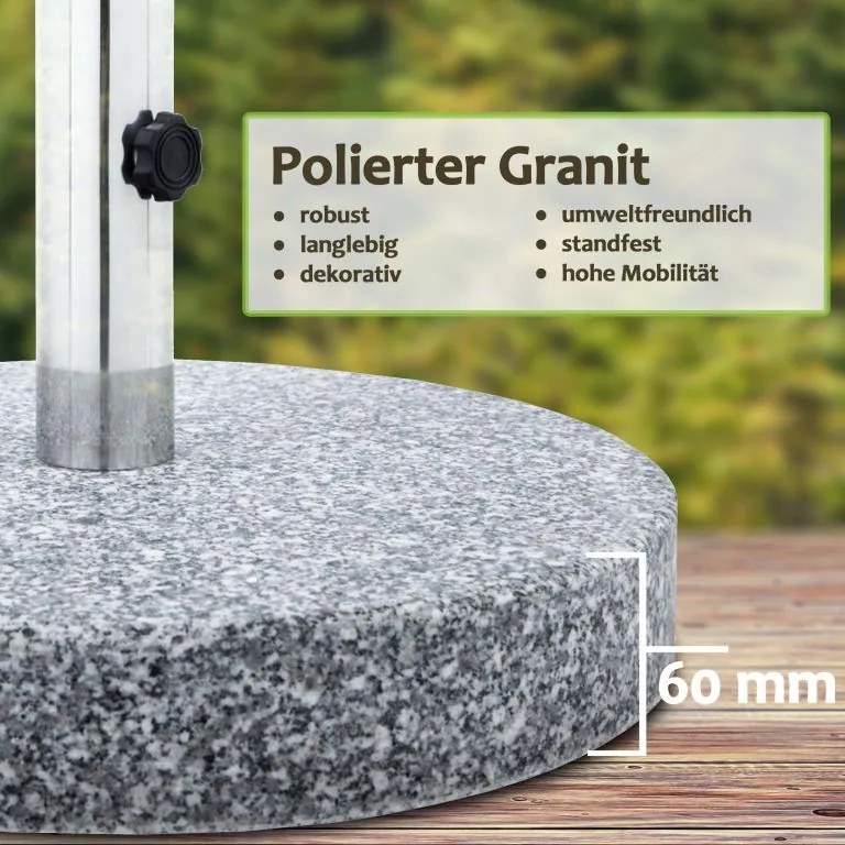 Anaterra Žulový podstavec slnečníka, 20 kg