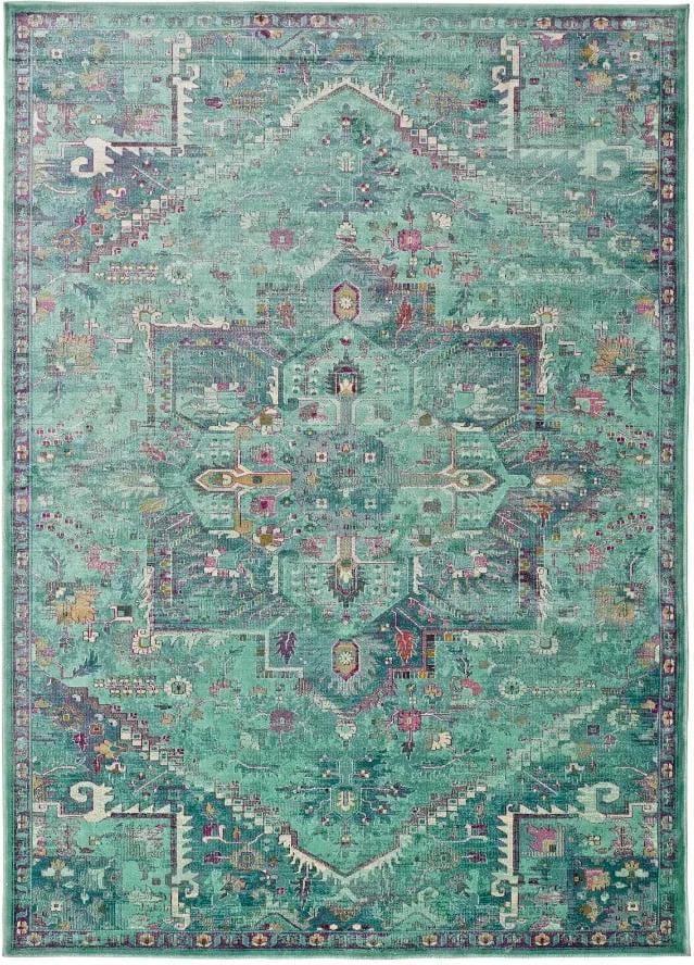 Zelený koberec z viskózy Universal Lara, 120 x 170 cm