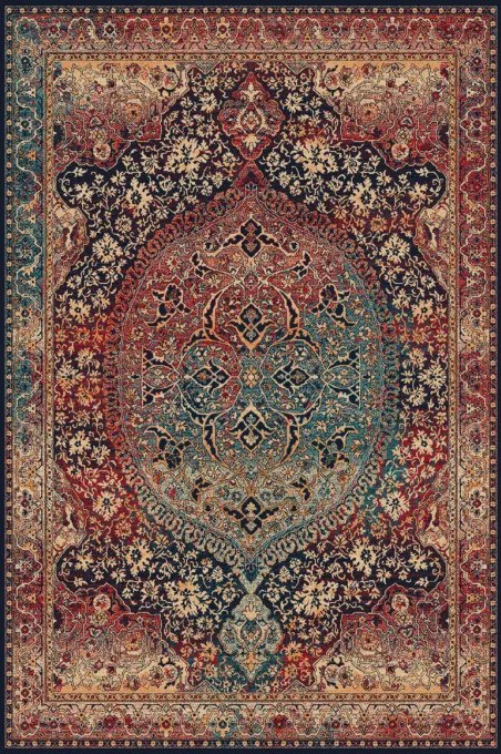 Koberec Agnella Isfahan Maidas granátový