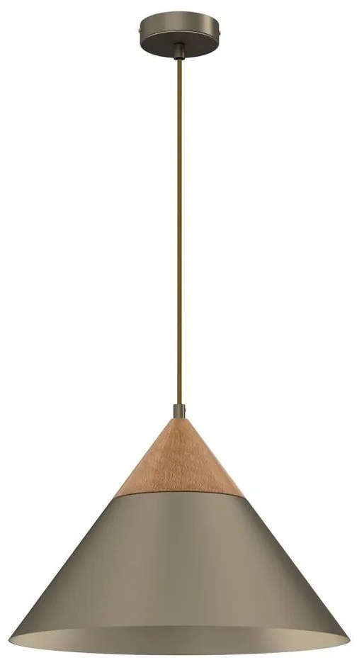 Luster na lanku SINGLE 1xE27/15W/230V mosadz/buk