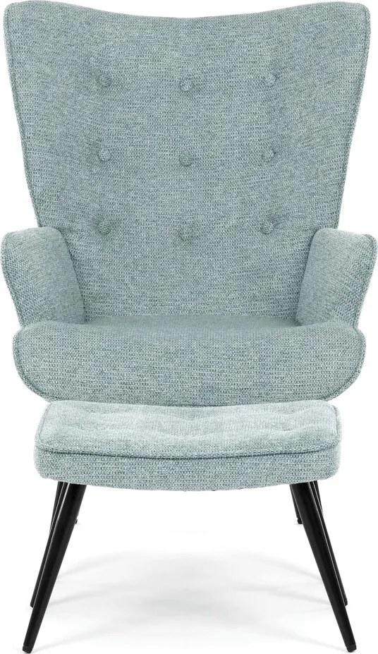 Kreslo ušiak s podnožou ELDORIA PATCHWORK