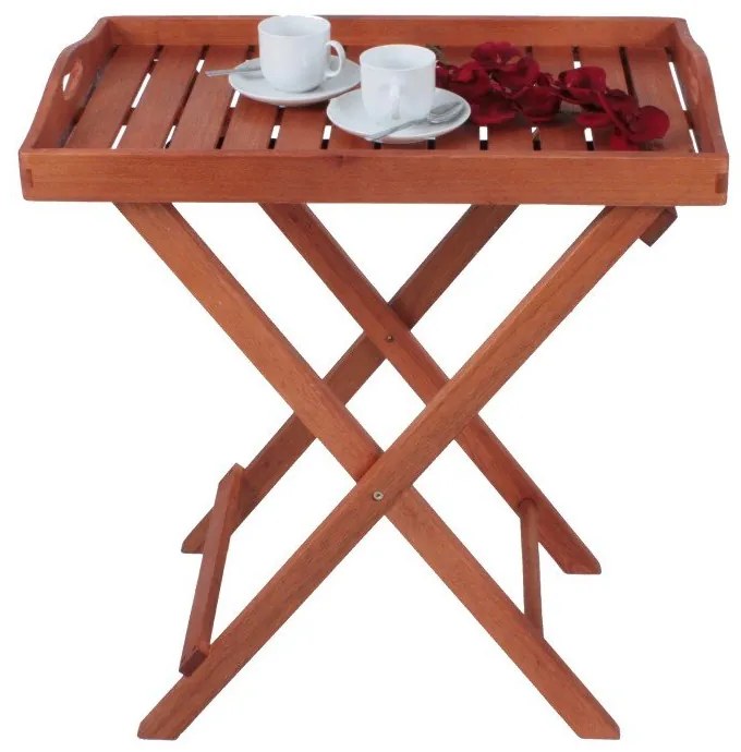 Záhradný stolík z eukalyptového dreva 42x67 cm Dallas – Garden Pleasure