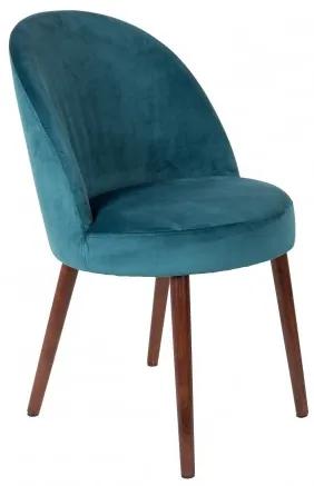Židle BARBARA DUTCHBONE samet modrý Dutchbone 1100337