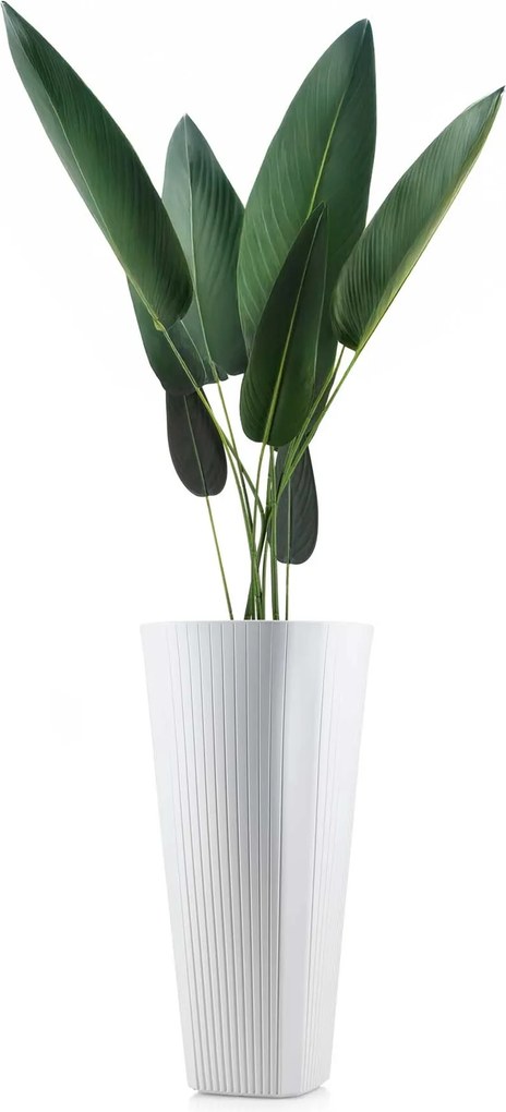 PLASTOVÝ KVETINÁČ MORA 39X81 CM BIELA