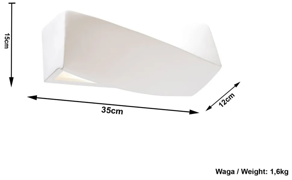 Nástenné keramické svietidlo Sollux Taurus Mini