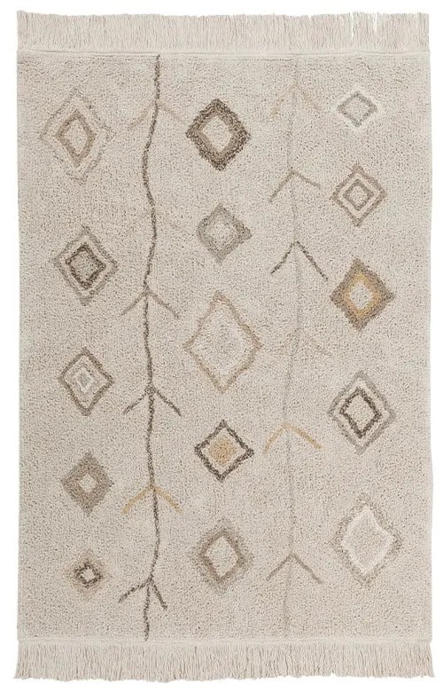 Béžový prateľný ručne tkaný bavlnený koberec 170x240 cm Kaarol Earth – Lorena Canals
