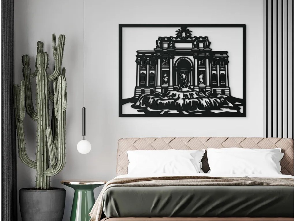 drevko Obraz Fontána di Trevi Rozmer obrazu: 47,5 x 65 cm, Farba dekorácie: Čierna