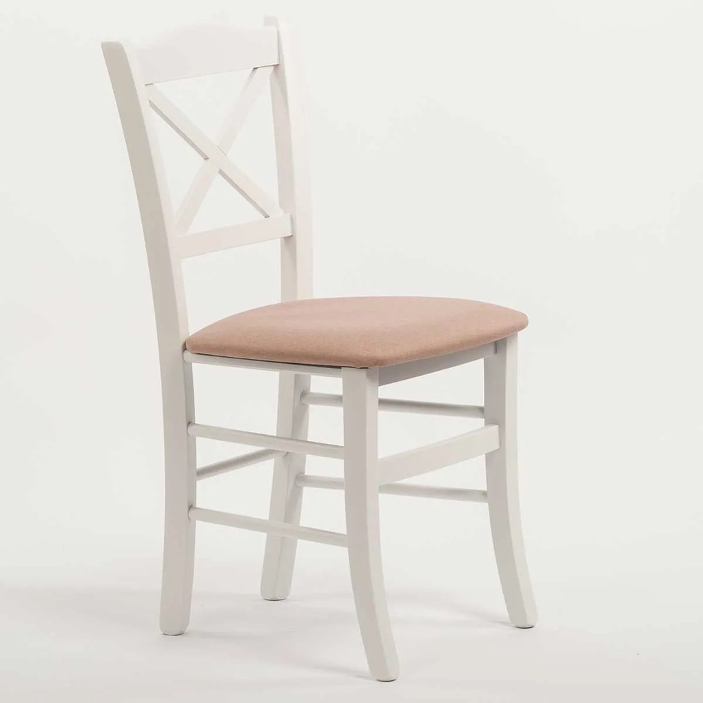 Stima Stolička CLAYTON s čalúneným sedákom Vyberte odtieň ->: Biela, Vyberte látku ->: LUX Antracit 6