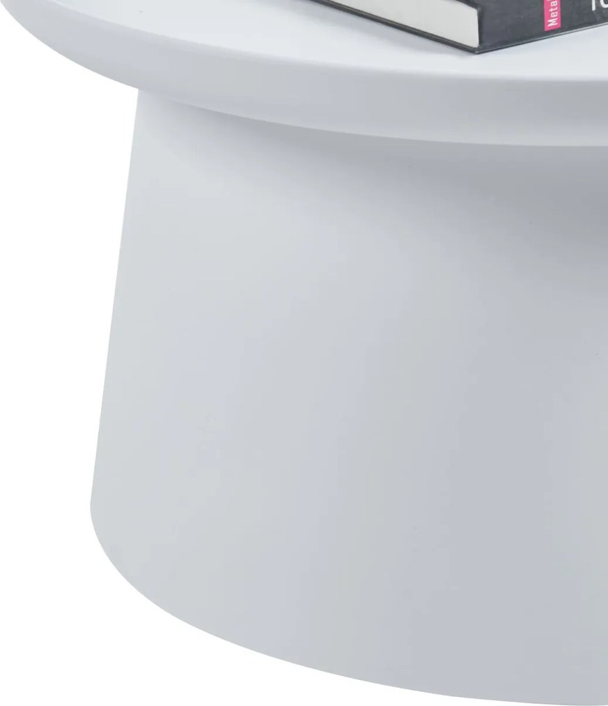 Dekorstudio Okrúhly plastový kávový stolík 70cm - biely