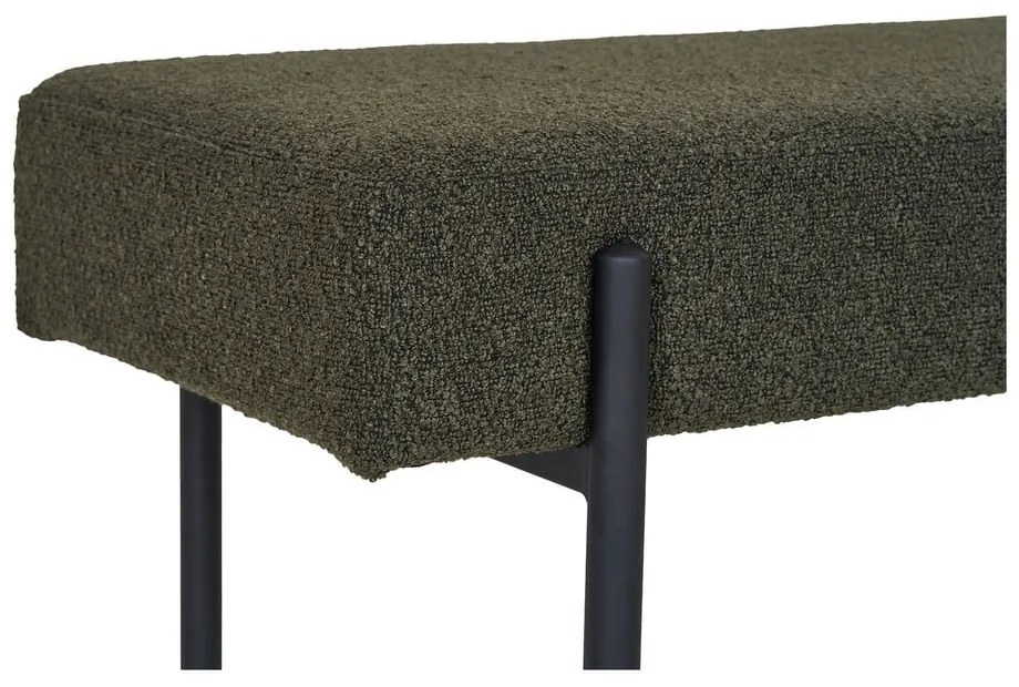 Tmavozelená lavica z textílie buklé Swindon – House Nordic