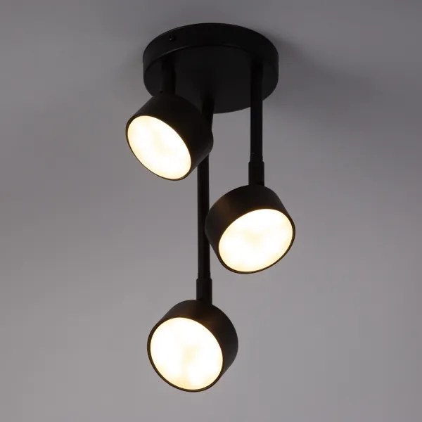 Luster na tyči NEMO 3xGX53/12W/230V čierna