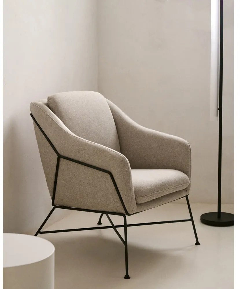 Béžové kreslo Brida – Kave Home