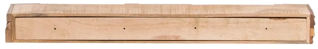 furniture-nabytek.cz - Masívna nástenná polica Greenland z mangového dreva, lakovaná, hnedá – 100 cm