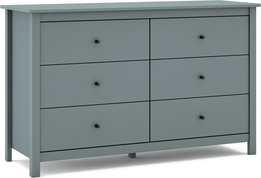 Komoda sivozelená z borovicového dreva 130x80x45 cm Misti – Marckeric