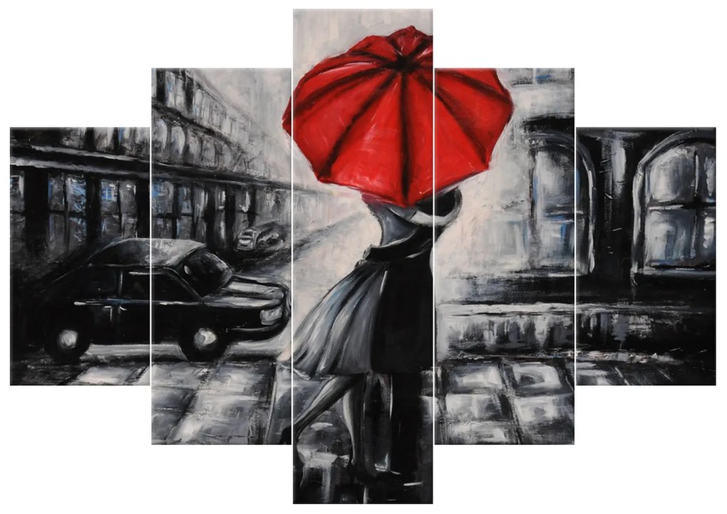 Gario Obraz na plátne Červený bozk v daždi Veľkosť: 100 x 63  cm