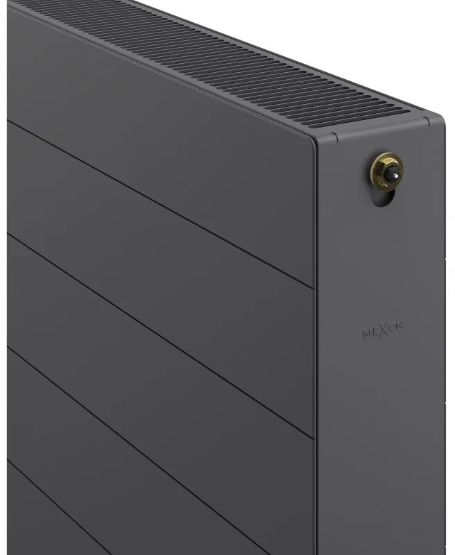 Mexen, Panelový radiátor Mexen Line CVL22 600 x 1600 mm, spodné pripojenie, 2532 W, antracit - W622L-060-160-66