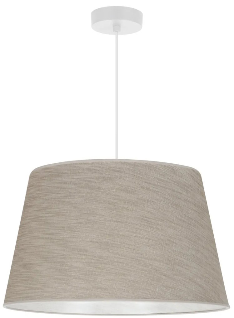 Závesné svietidlo Len, 1x béžové textilné tienidlo, (fi 44 cm), w