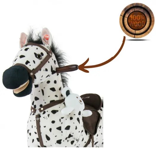 Hojdací koník Mustang s čiernymi bodkami