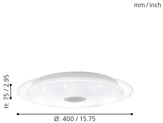 Eglo 98323 - LED Stmievateľné stropné svietidlo LANCIANO LED/24W/230V + DO