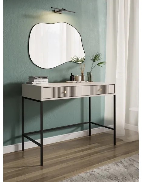 Konzolový stolík LUE béžová/čierna