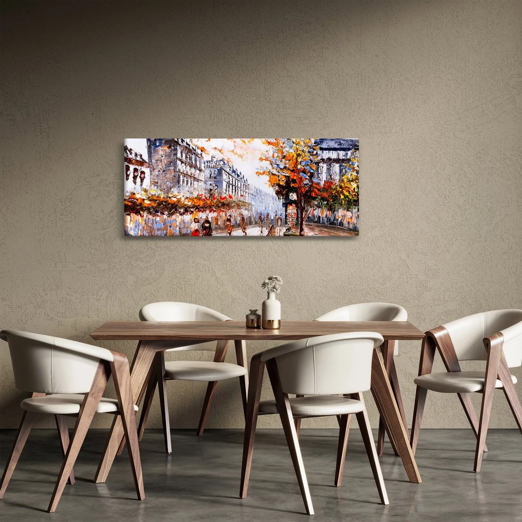 Obraz - Život v meste (120x50 cm)