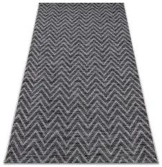styldomova Šnúrkový koberec sizal loft 21146 cik-cak čierno/sivý