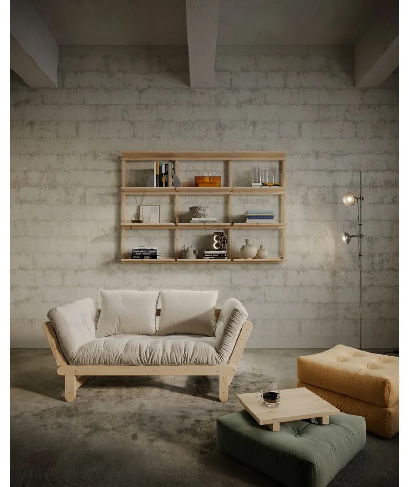 Nástenná knižnica z borovicového dreva v prírodnej farbe 192x127 cm Groove – Karup Design