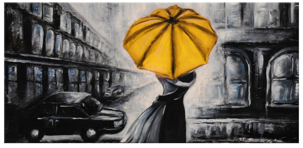 Gario Obraz na plátne Žltý bozk v daždi Rozmery: 90 x 60 cm