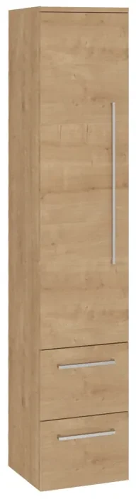 Mereo Mereo, Bino, kúpeľňová skrinka vysoká 163 cm, ľavé otváranie, biela, biela/dub, MER-CN627