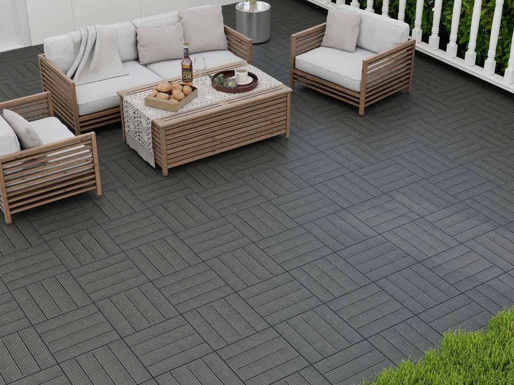 WPC dlaždica LEGI BASE 30 x 30 cm, čierna