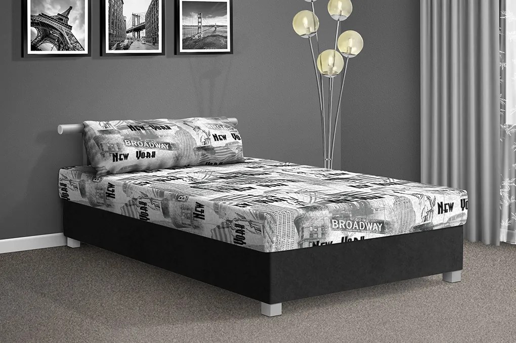 Posteľ Mars 140x200 cm čalúnenie: Krémová / Mega 044 krémová