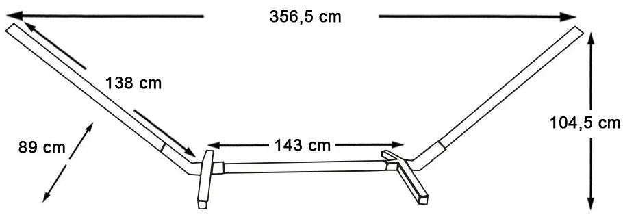 Drevený stojan na hojdaciu sieť