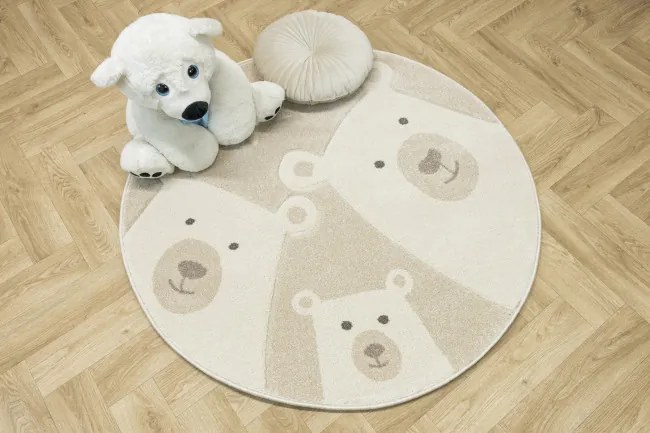 Koberec Tanami Kids B7858A krémový / béžový kruh