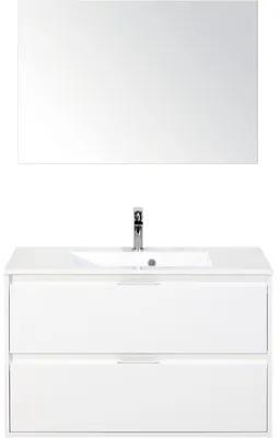 Kúpeľňová zostava Sanox Porto mramor zrkadlo 90 cm biela