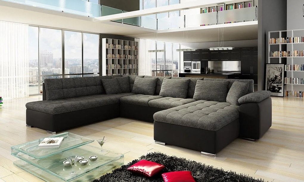 Rohová sedacia súprava Tony Bis, Dostupné poťahy: Nazar 225.02, Strana: Pravá - U