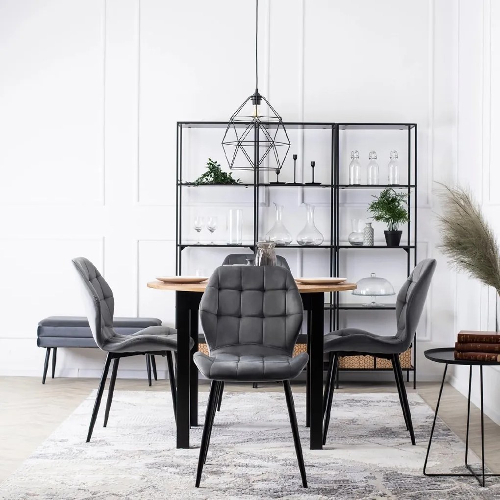 PROXIMA.store - Čalúnená jedálenska stolička LUCKY FARBA: béžová, FARBA NÔH: zlatá