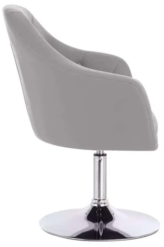 LuxuryForm DESIGN Kreslo ANDORA na striebornom tanieri - sivé