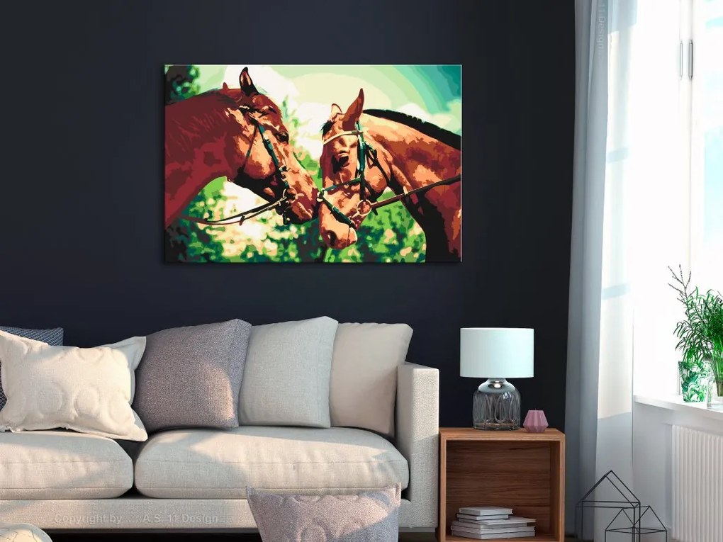 Obraz - maľovaný podľa čísel Two Horses