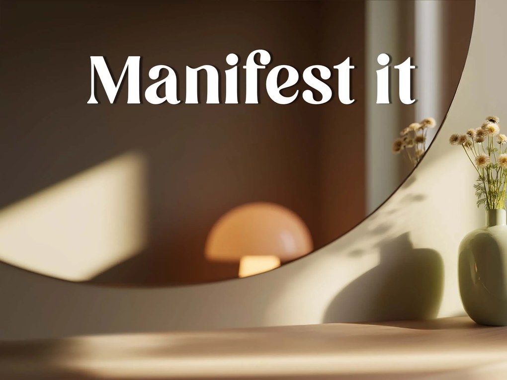 Nálepka na zrkadlo S4 – Manifest it