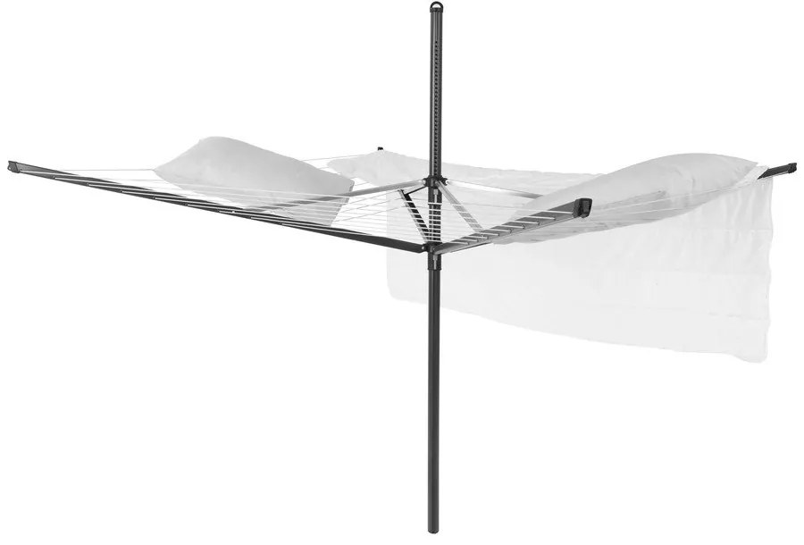 Antracitový vonkajší sušiak na bielizeň 50 m Lift-O-Matic – Brabantia