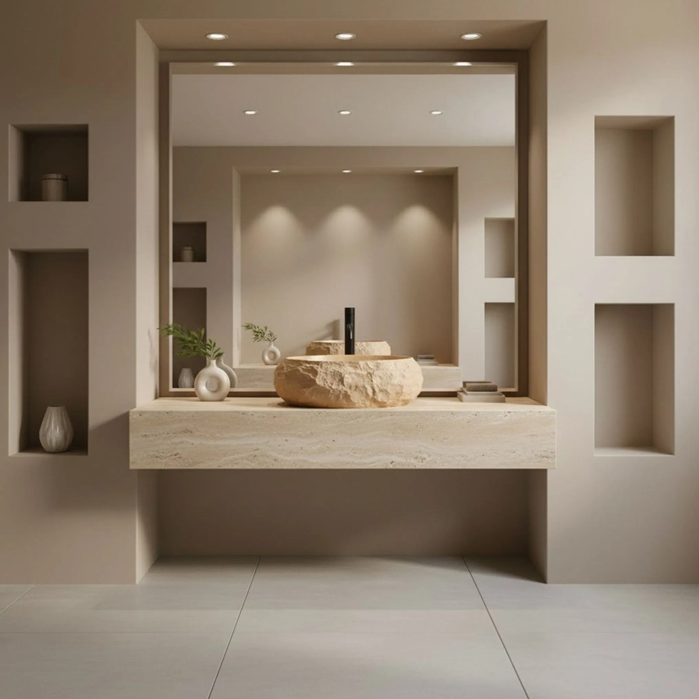 Rea Mika, umývadlo na dosku 500x380x150 mm, svetlá terakota, REA-U7348